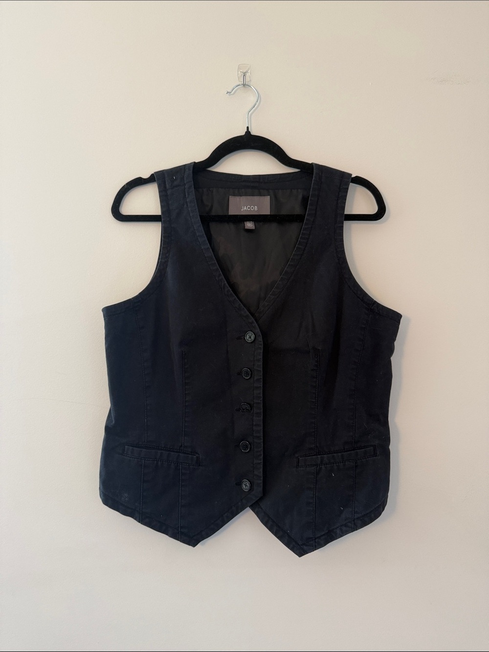 Jacob Black Button-Front Women's Vest